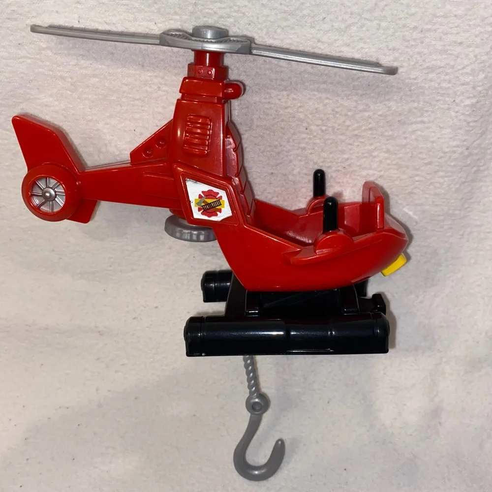 Little People Fire Rescue set , Drew, helicopter, basket, ladder